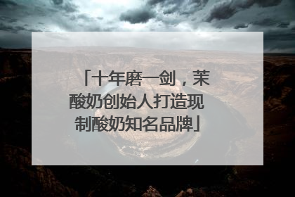 十年磨一剑，茉酸奶创始人打造现制酸奶知名品牌