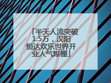 半天人流突破1.5万，汉阳恒达欢乐世界开业人气爆棚