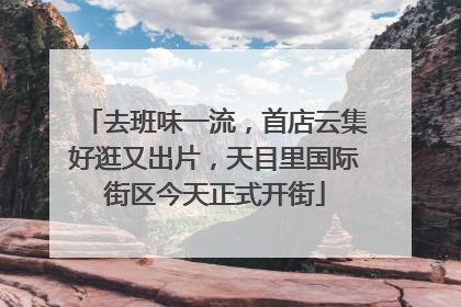去班味一流，首店云集好逛又出片，天目里国际街区今天正式开街