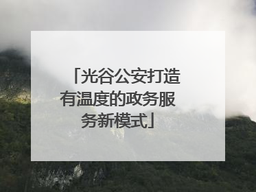 光谷公安打造有温度的政务服务新模式
