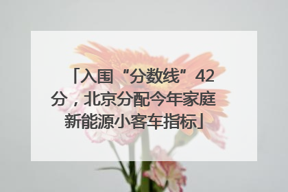 入围“分数线”42分，北京分配今年家庭新能源小客车指标