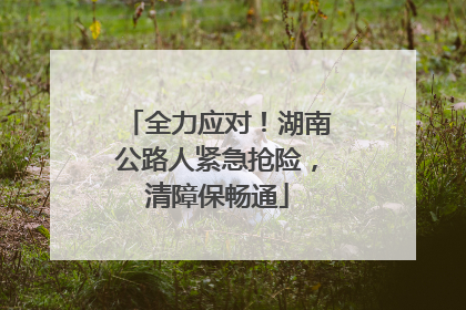 全力应对！湖南公路人紧急抢险，清障保畅通