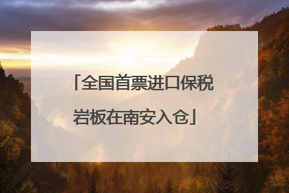 全国首票进口保税岩板在南安入仓