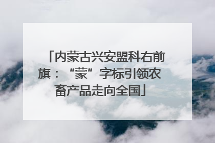 内蒙古兴安盟科右前旗：“蒙”字标引领农畜产品走向全国