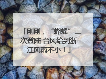 刚刚，“蝴蝶”二次登陆 台风给到浙江风雨不小！
