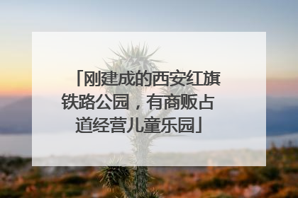 刚建成的西安红旗铁路公园，有商贩占道经营儿童乐园