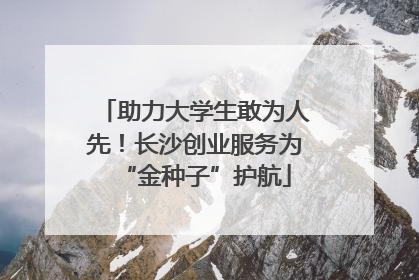 助力大学生敢为人先！长沙创业服务为“金种子”护航
