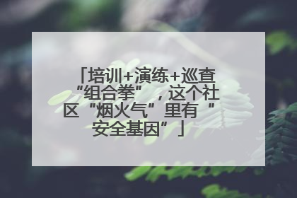 培训+演练+巡查“组合拳”，这个社区“烟火气”里有“安全基因”