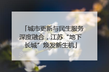 城市更新与民生服务深度融合，江苏“地下长城”焕发新生机