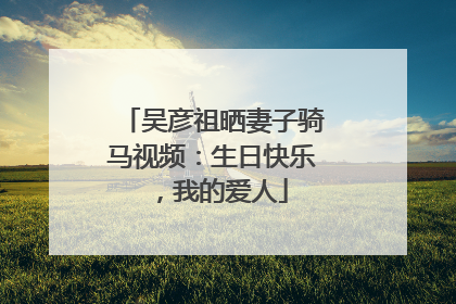 吴彦祖晒妻子骑马视频：生日快乐，我的爱人