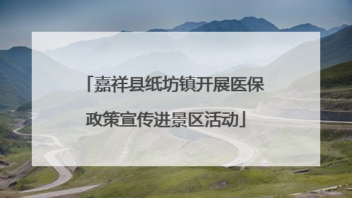 嘉祥县纸坊镇开展医保政策宣传进景区活动