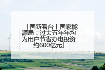 国新看台丨国家能源局：过去五年年均为用户节省办电投资约600亿元