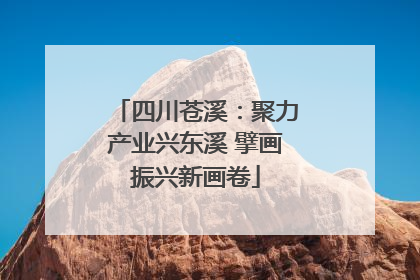 四川苍溪：聚力产业兴东溪 擘画振兴新画卷