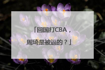回国打CBA，周琦是被逼的？