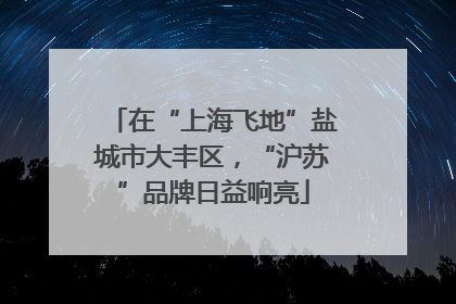 在“上海飞地”盐城市大丰区，“沪苏”品牌日益响亮