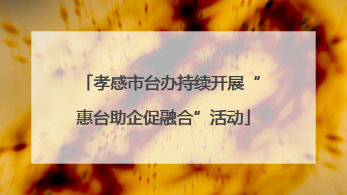 孝感市台办持续开展“惠台助企促融合”活动