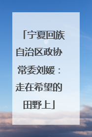 宁夏回族自治区政协常委刘媛：走在希望的田野上