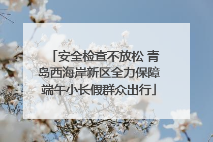 安全检查不放松 青岛西海岸新区全力保障端午小长假群众出行