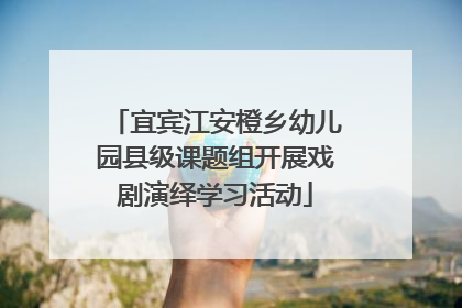 宜宾江安橙乡幼儿园县级课题组开展戏剧演绎学习活动