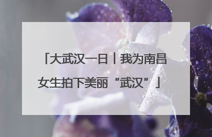 大武汉一日︱我为南昌女生拍下美丽“武汉”