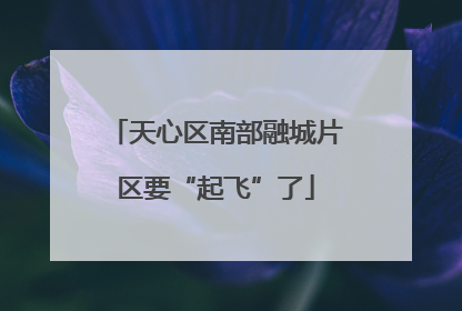 天心区南部融城片区要“起飞”了