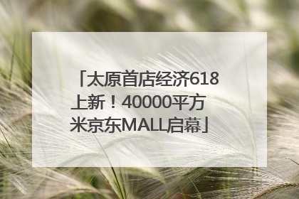 太原首店经济618上新！40000平方米京东MALL启幕