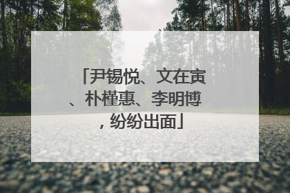 尹锡悦、文在寅、朴槿惠、李明博，纷纷出面