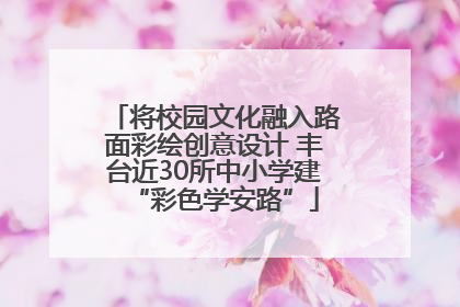 将校园文化融入路面彩绘创意设计 丰台近30所中小学建“彩色学安路”