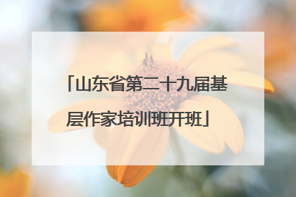 山东省第二十九届基层作家培训班开班