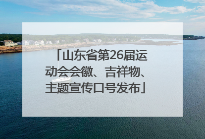 山东省第26届运动会会徽、吉祥物、主题宣传口号发布
