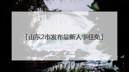 山东2市发布最新人事任免