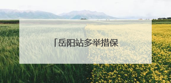 岳阳站多举措保障第三季度调图旅客出行安全有序