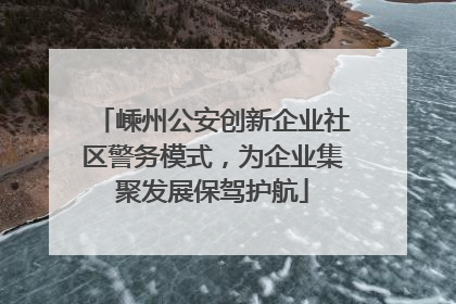 嵊州公安创新企业社区警务模式，为企业集聚发展保驾护航