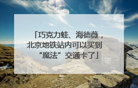 巧克力蛙、海德薇，北京地铁站内可以买到“魔法”交通卡了