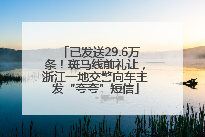 已发送29.6万条！斑马线前礼让，浙江一地交警向车主发“夸夸”短信