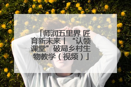 师润五里界 匠育新未来丨“认领课堂”破局乡村生物教学（视频）
