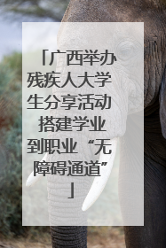 广西举办残疾人大学生分享活动 搭建学业到职业“无障碍通道”