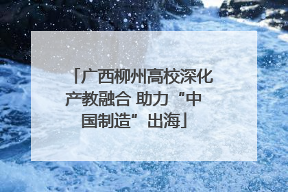 广西柳州高校深化产教融合 助力“中国制造”出海