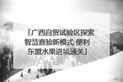 广西自贸试验区探索智慧查验新模式 便利东盟水果进境通关