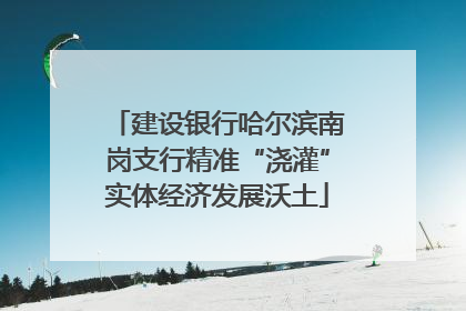 建设银行哈尔滨南岗支行精准“浇灌”实体经济发展沃土