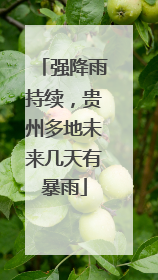 强降雨持续，贵州多地未来几天有暴雨
