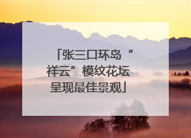 张三口环岛“祥云”模纹花坛呈现最佳景观