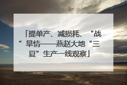 提单产、减损耗、“战”旱情——燕赵大地“三夏”生产一线观察