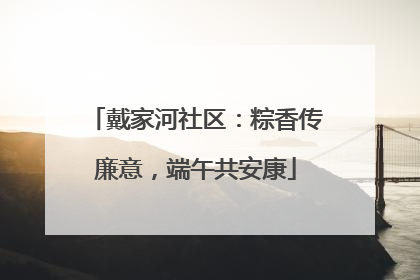 戴家河社区：粽香传廉意，端午共安康