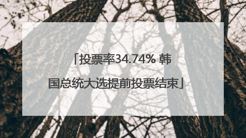 投票率34.74% 韩国总统大选提前投票结束