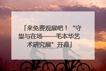 来免费观展吧！“守望与在场——毛本华艺术研究展”开幕