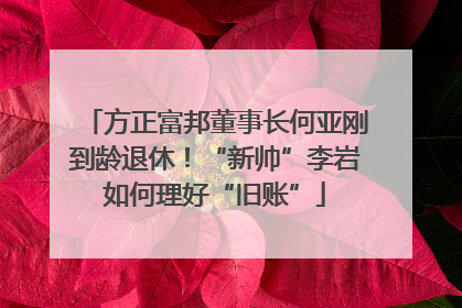 方正富邦董事长何亚刚到龄退休！“新帅”李岩如何理好“旧账”