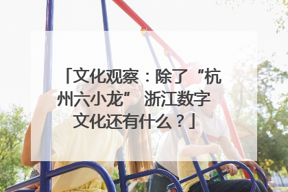 文化观察：除了“杭州六小龙” 浙江数字文化还有什么？