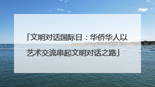 文明对话国际日：华侨华人以艺术交流串起文明对话之路