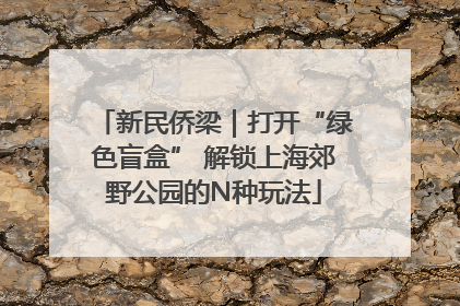 新民侨梁｜打开“绿色盲盒” 解锁上海郊野公园的N种玩法